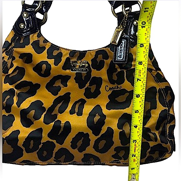 RARE COACH Madison Phoebe Ocelot Triple Pocket Shoulder Bag NWOT - Picture 14 of 17